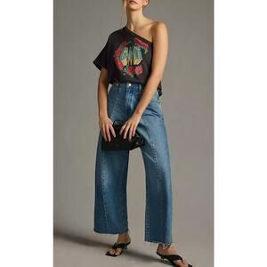 Anthropologie Pilcro Guns N' Roses (GNR) One-Shoulder Tee